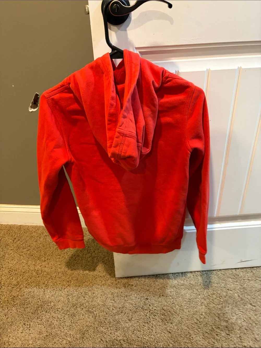 Nike Red Hoodie with White Logo